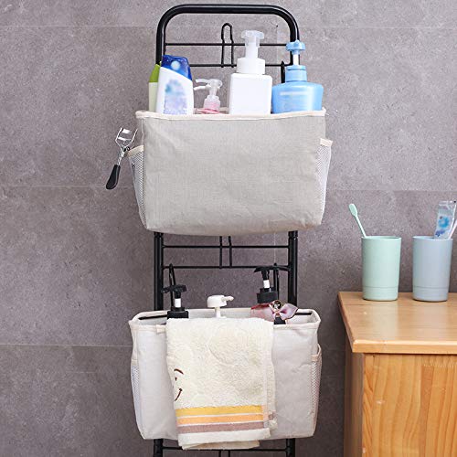 Arinda Bedside Storage Bag Hanging Organizer Bedside Caddy for Bunk Dorm Rooms Bed Rail - color: Blue