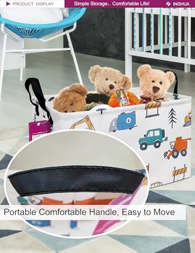 Rectangular Storage Basket Fabric Organizer Bin for Toys,Books,Clothes,Gifts,Pets-Perfect for Home,Office,Nursery,Dorm,Shelf(Rec-Vehicles ) - color: Rec-Vehicles