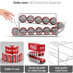 Sorbus Soda Can Rack Beverage Dispenser – Dispenses 12 Standard Size 12oz Soda Cans (White) - color: White, size: 1 Pack