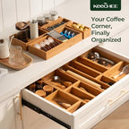 keechee Carbonized Bamboo Kitchen Drawer Organizer (Bundle: 10pc Organizers Set) - size: Bundle: 10pc Organizers Set