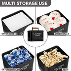 Calindiana Modern Farmhouse Metal Laundry Pods Holder with Lid - Space Saving Organization, Holds 81 Pods, Black - color: Black