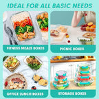 VERONES 30 Pieces Glass Meal Prep Containers Set, Stackable Glass Food Storage Containers with Lids-Airtight Lunch Containers，for Microwave, Oven, Freezer & Dishwasher,Green - color: Green