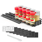 SpaceAid Pull Out Spice Rack Organizer for Cabinet, Heavy Duty Slide Out Seasoning Kitchen Organizer, Cabinet Organizer, with Labels and Chalk Marker, 4.5" W x10.75 D x2.5 H, 1 Drawer 1-Tier - style: 4.5" W, 1-Tier