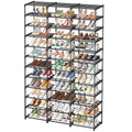 Ekisemio Shoe Rack Large Capacity 72 Pairs Tall Shoe Shelf, 3 Row 12 Tiers Sturdy Metal Shoe Organizer for Entryway, Closet, Bedroom, Black - size: 3 Row 12 Tiers