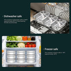 GIUOIDUO 10 Pack Stainless Steel Food Storage Containers with Leak-Proof Lids, 37oz Reusable Metal Meal Prep Lunch Boxes, Stackable, Dishwasher Safe for Snacks, Fruits & On-the-Go Meals, BPA-Free - color: 10 pieces (10 pieces of 37oz)