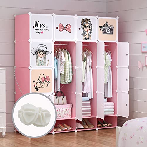 Bonsicoky 16 Pcs White Plastic Connector, Wire Grid Cube Connector for Modular Closet Storage Organizer and DIY Wire Cube Storage Unit - color: White