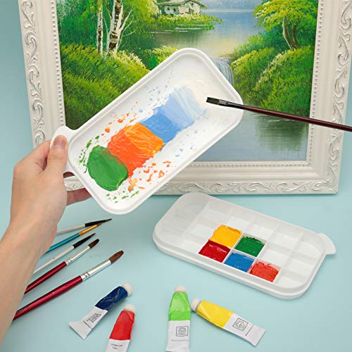 MyLifeUNIT Paint Brush Cleaner, Paint Brush Holder and Organizers with Palette for Acrylic, Watercolor, and Water-Based Paints (White) - color: White