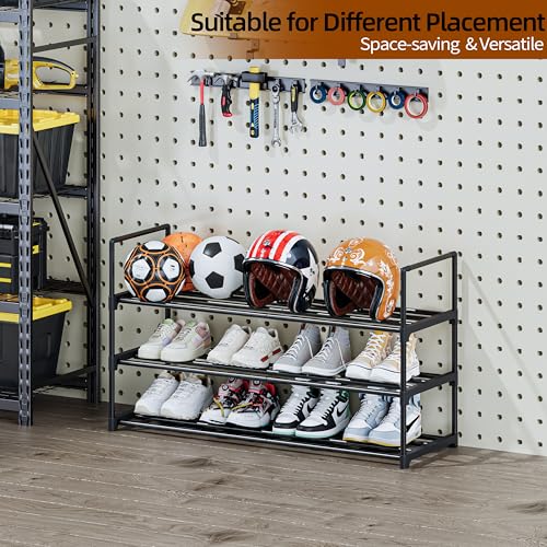 Shoe Rack, 3-Tier Shoe Organizer, Sturdy Shoe Storage Shelf, Perfect for Front Door Entrance, Closet & Entryway, Easy to Assemble, DIY Layering Options (S - 3 Tier) - size: 3 Tiers