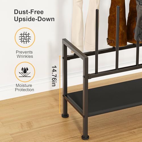 DIMJ Free Standing Shoe Racks - 3-Tier Boot Rack, Black Metal Storage Organizer for Tall Boots, Sneakers, Closet Organizer, Multiuse Shoe Rack, Fits 6 Pairs - size: 1 Pack - 3-Tier