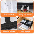 SpaceTrove Clear Clothes Storage Bags, 4 Pack Closet Organizers and Under Bed Storage Containers, Foldable Moving Bags with Zippers for Comforter, Blanket, Bedding, Duvet, PVC Packing Bags 60L - size: 60L