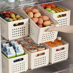 Foldable Storage Bins With Handles, 2 Pack Plastic Expandable Boxes for Organizing, Adjustable from 11-18.9" Drawer Organizers Separators Dividers for Bedroom Kitchen Utensils Tools Closet, Large