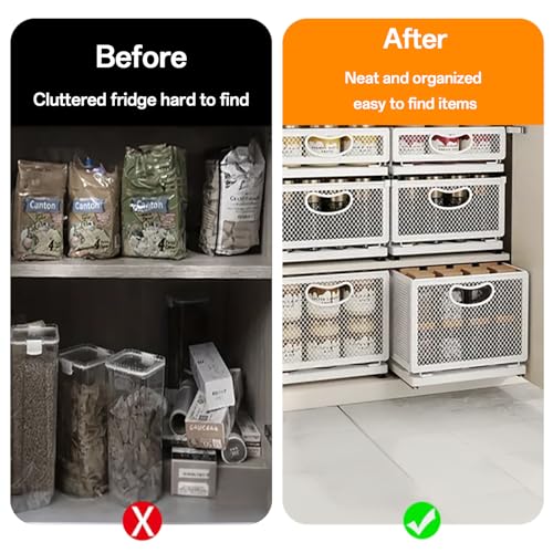Pull out Cabinet Organizer with Sliding Drawer, 1 Pack Under Sink Organizers and Storage Rack, Adhesive Nano Film Heavy Duty Slide out Pantry Shelves for Kitchen,Sink, 9.6"W x11.8"D x 8.4"H - size: 9.6"W x11.8"D x 8.4"H