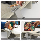 Simple Houseware Desk Dual Monitor Stand Riser with Drawer, Maple - color: Maple