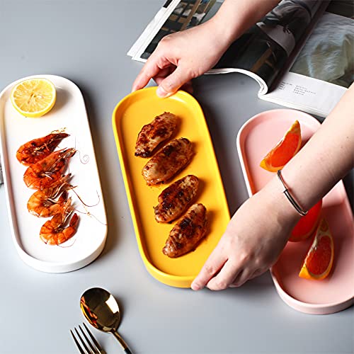 Simple Style Ceramic Sink Tray - Bathroom and Kitchen Counter Tray (Black) - color: Black