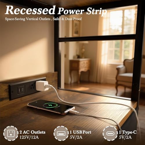 Faesun Swivel Lift Top Nightstand with Charging Station, Rolling Side Table for Recliner, Bedside Table with Wheels & a Fabric Drawer, for Small Spaces, for Bedroom, Living Room, Brown Black - color: Brown Black, size: 1 Drawer