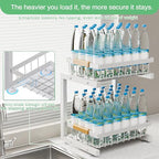 Under Sink Organizer, 2 Pack 2 Tier Expandable Height Under-Sink Bathroom Kitchen Organizers And Storage