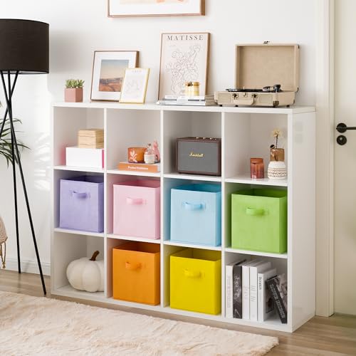 GRANNY SAYS 11x11 storage cubes for shelves, Rainbow-colored Storage Boxes for Cube Storage, 11-inch Cube Storage Bins for Organizing Clothes, Toys, and Books, Set of 6 - color: Pastel, size: 11 Inch-6 Pack