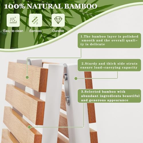Bamboo Shoe Rack Organizer for Closet and Entryway-Space-Saving Narrow Shoe Stand-Versatile Shoe Holder for Door or Closet Shelf,Garage Bedroom can Freely Stack DIY Small Shoe Racks 2Tier Mixed color - color: White+natural Color, size: 2-Tier
