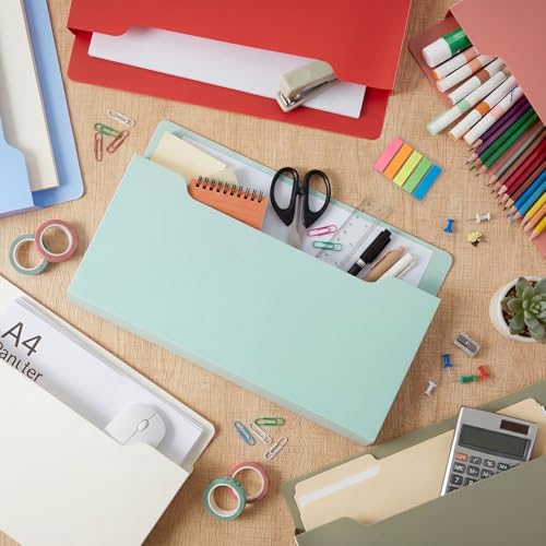 Fuutreo 6 Pcs Magnetic Wall File Organizer Magnetic Wall File Holder Refrigerator Magazine Holder for Mail Letters Paper(Vintage Boho,Horizontal-large) - color: Vintage Boho, size: Horizontal-Large