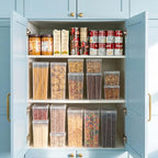 IRIS USA Food Storage Containers with Flip-Top Lid, 8 Pack Combo Set, Clear Stackable Food Containers for Kitchen & Pantry Organization, BPA-Free, Food Grade Plastic For Flour, Sugar, Dry Food, Grain - size: Food Grade Combo - 8 Pack