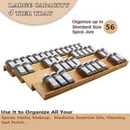 Bamboo Spice Rack Drawer Organizer - 8-Piece Set - 13" Wide Per Piece - Combine Into 26" Wide Rack - size: 26"