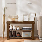 Pipishell Bamboo Shoe Rack Bench, 3 Tier Sturdy Shoe Bench, Storage Shoe Organizer, Holds up to 300lbs for Entryway Bedroom Living Room Balcony, Yellow Brown - color: Yellow Brown