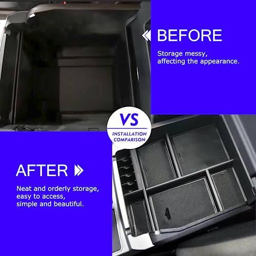 2018 F150 Console Tray Center Console Organizer Tray for 2015-2020 Ford F-150 Raptor Mid Armrest Glove Storage Box for Ford F150 2020 Accessories NOT for 2021 2022 F150 - color: 1520F150