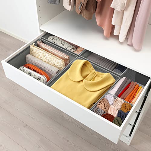 12 Pack Drawer Organizers for Clothing, Foldable Clothes Storage Box Closet Dresser Drawer Organizers Dividers, Bedroom Organization Fabric Bins for Baby Clothes Underwear Sock Bra Ties (Grey) - color: A-Grey, size: 12 PACK