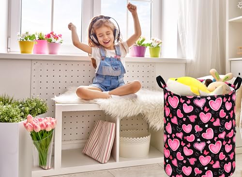 MAIZMZ Girls Storage Basket Kids Hamper Storage Bins Organizer Toy Box Large Canvas Waterproof Laundry Basket for Home/Dorm/Kitchen/Pet/Office/Closet/Shelf/Gift Baskets - color: MR2025917003