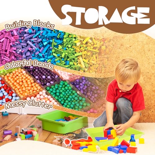 12 Pack Plastic Art Trays,Multicolor Serving Organizer Tray,Activity Crafts Trays for DIY Project,Painting,Jewelry,Home School Crafts(12 Colors) - color: 12 Pcs 12 Colors