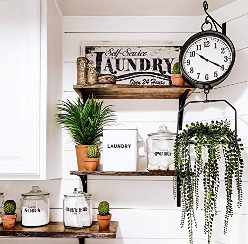 Claimed Corner Metal Storage Canisters and Containers for Home and Kitchen Organization, Function, and Decor (White Laundry Box)