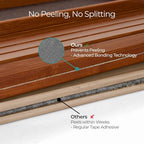 DETOR Couch Arm Tray with Spacious 12.4" x 5.4" Storage Box, Acacia Stained Bamboo Finish, Enhanced Non-Slip Felt Bottom, Sturdy Bamboo Slats, Fits Armrests 6" and Wider - color: Acacia Stained