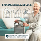 Lunderg Bed Assist Rail for Seniors with Motion-Activated Light & Storage Pocket - Easy to Install Bed Rails for Elderly Adults Safety & Post-Surgery - Helps Reduce Falls & Support Independence - size: 13"