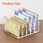 FUCDTEFC Desk Mail Organizer, 5 Section Clear Acrylic File Holder Letter Organizer, Vertical Lightweight Modern Envelope Holder Desk Accessories & Workspace Organizers for Office, Home, School - size: 5 Section Clear