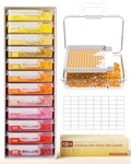 Redtwo 3-in-1 Diamond Painting Storage Containers Trays-12pcs, Unique Two Layers Diamond Art Accessories Trays with Lids, Beads & Drills Storage & Line-Up, with 64 Labels and 1 Rack - style: 12-PCS