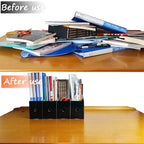 Limitliho 24 Pack Black Cardboard Magazine Holder, Sturdy Book Bins for Classroom Library, 10.6'' ×10.2'' ×3.5'' Inch Vertical File Folder Box - color: Black