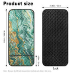 Green Gold Marble Print Sofa Arm Rest Cover Washable Armchair Slipcovers Stain Resistant Furniture Protectors 44x20 inch Couch Arm Protector - color: Green Gold Marble