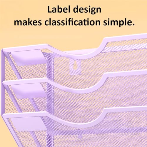 Kuntine.B Wall File Organizer Office Hanging Magazine Holder Wall File Organizer for Office Home (Purple, 3 Tier) - color: Purple, size: 3 Tier & No Hangers