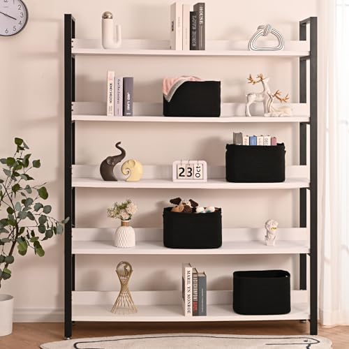 ICERZCZ Black Storage Baskets for Shelves, Small Storage Baskets for Organizing, Woven Cotton Rope Baskets for Storage, Book Basket, Decorative Shelf Basket, 12.5"Lx9.1''Wx7.9''H (4 Packs) Black - color: Black, size: 12.5"(l)×9.1"(w)×7.9"(h)