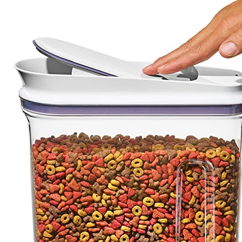 OXO Good Grips Pet Food Dispenser - 4.5 Qt/4.25 L |Ideal for up to 4lbs of Dog Food or 3.5lbs of Cat Food | Airtight Dog and Cat Food Storage Container | BPA Free - size: Pet POP 4.5 Qt