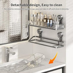 Shower Caddy Suction Cup,Detachable Bathroom Shower Organizer for Bathroom Storage, Wall Mounted Shower Shelves,Rustproof Shelf No Drilling Large Capacity Removable Rack 1 Pack Grey - color: Grey