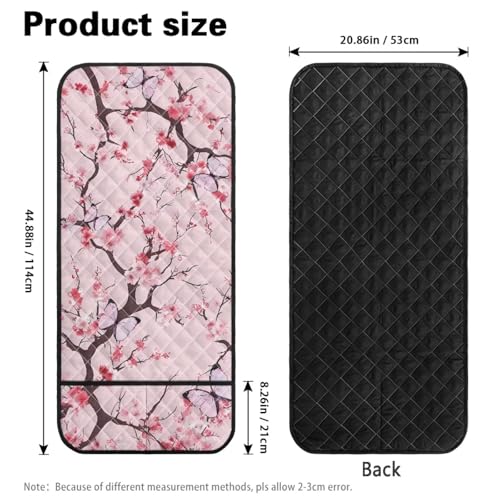 Pink Cherry Blossom Print Armrest Covers for Sofa with 2 Pockets Comfortable Sofa Chair Armrest Protector Anti-Slip Armchair Slipcover for Couch Furniture Protector - color: Pink Cherry Blossom