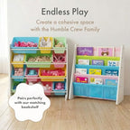 Humble Crew Kids' Toy Storage Organizer, White/Pastel (WO560P) - color: White/Pastels
