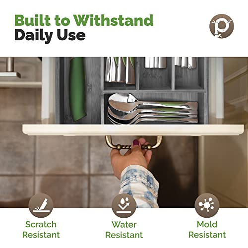 Pristine Bamboo 5-Slot Drawer Organizer - Kitchen and Utensil Organizer - Cutlery Tray - Flatware and Silverware Holder - Gray - color: Grey, size: 5 Slot
