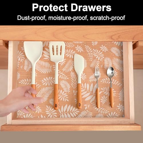 Cooyes Shelf and Drawer Liners for Kitchen Cabinets, Non Adhesive Cabinet Liner, EVA Waterproof Durable Non-Slip Drawer Mats for Shelves, Refrigerator, Storage, Desks（11.8" W x 118" L） - color: Antique White, size: 11.8"W x 118"L