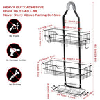anyshwu Shower Caddy Hanging, White, Plastic, Unisex, 13 Inches Deep x 6 Inches Wide x 4 Inches High, Hanging Mount, Quick Dry, For Showers - size: Bathroom Organizer 2