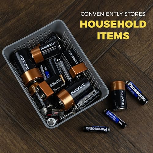 YBM HOME 3-Pack Plastic Storage Baskets Bins for Home Junk Drawer, Shelves, and Office Organization, Functional Trays/Containers Great for Kitchen Pantry, Cabinets, Bedrooms, and Bathrooms, Clear - color: Clear, size: 3