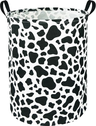 NTAOHAMPER Cow Laundry Basket,Collapsible Nursery Hamper,Waterproof Storage Bin with Handles for Bedroom,Room Decor,Gift Basket(Cow Stria) - color: Cow Stria