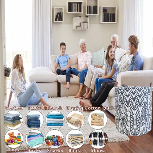 Waterproof Laundry Hamper Collapsible Laundry Basket Leather Handle Laundry Bag Large Clothes Storage Toy Organization for Bathroom Bedroom Laundryroom College Dorms (951-Satisfied laundry hampers) - color: 951-Satisfied laundry hampers