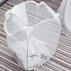 Larpur Pop Up Laundry Hampers, Portable Mesh Laundry Baskets, Collapsible Clothes Laundry Bin for Bedroom, Travel, Bathroom, College Dorm, White - 2 Pack - color: White-2 pack
